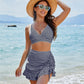 👙Komplety bikini z wysokim stanem dla kobiet, modelujące sylwetkę, w kratkę