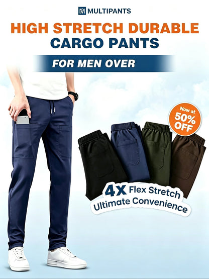 👖🔥 MultiPants – Extra pružné a odolné pánské cargo kalhoty s mnoha kapsami | Maximální pohodlí