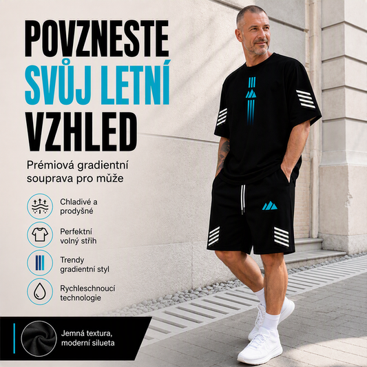 Pánské letní tričko a šortky set