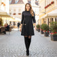 💝Elegantní šaty s dlouhými rukávy a řaseným panelem