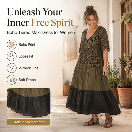 🌸Elegantní dámské boho maxi šaty👗