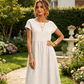 👗🌸 Kvinnors Bomull-Linne Enfärgad Klänning med Fickor – Andningsbar, Smickrande Midja & Lättvikt – Perfekt För Vår & Sommar ☀️