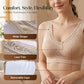 Wireless Full-Coverage Bra – Breathable Mesh & Wide Straps