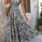 ✨Hot Sale 50% OFF👗 Women's V-Neck Bohemian Floral Smocked Maxi Dress 🦋