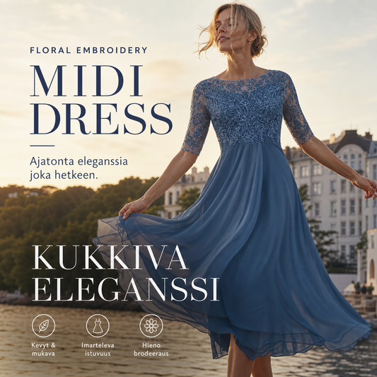 👗🌸 Vyšívané midi šaty – květinové, splývavé, lichotivé a ideální na akce!