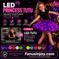 👗LED osvětlená třpytivá tylová sukně s hvězdami - princeznovská sukně pro dívky i dospělé
