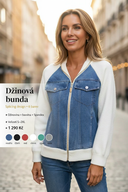 Džinová bunda - modrá