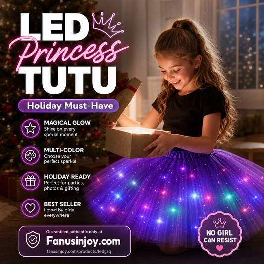 👗LED osvětlená třpytivá tylová sukně s hvězdami - princeznovská sukně pro dívky i dospělé