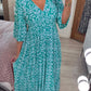 【S-5XL】👗Dlouhé šaty s výstřihem do V a potiskem