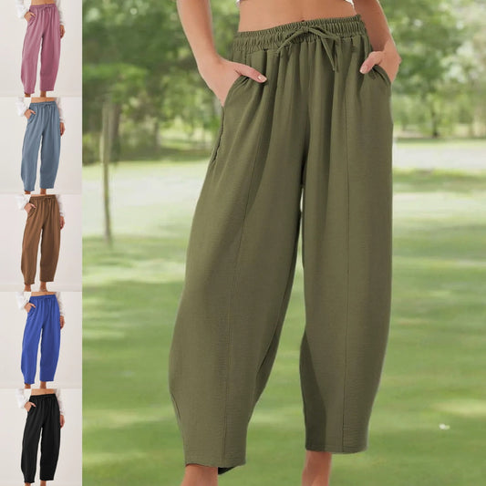 🍃Dámské volné kalhoty se šňůrkou v pase👖