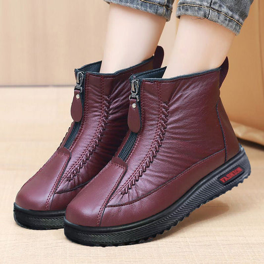 👢 49% SLEVA NYNÍ! ❄️ Dámské zimní teplé kotníkové boty na zip – voděodolné, hřejivá podšívka a neklouzavá podrážka pro chladné dny