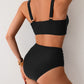 Elegancki dwuczęściowy komplet bikini na ramiączkach