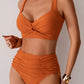 Elegancki dwuczęściowy komplet bikini na ramiączkach