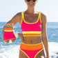 Kombinujte díly podle nálady pro nekonečné možnosti – třídílné sportovní bikiny z nylonu. Možnost dobírky! 🔄