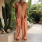 ❣️Novinka❣️Dámský oversized volnočasový overal s výstřihem do V