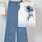 Dámský set s květinovým potiskem - halenka a široké kalhoty👚👖
