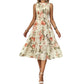 Dámské ležérní šaty bez rukávů s květinovým potiskem