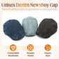 Czapka typu newsboy z dżinsu unisex