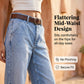 👖  Dżinsy damskie typu cropped barrel – z wysokim stanem, z szerokimi nogawkami, w stylu vintage ✨