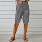 👖Damskie spodnie capri z sznurkiem w pasie