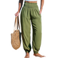 Women's Smocked High Waist Harem Pants