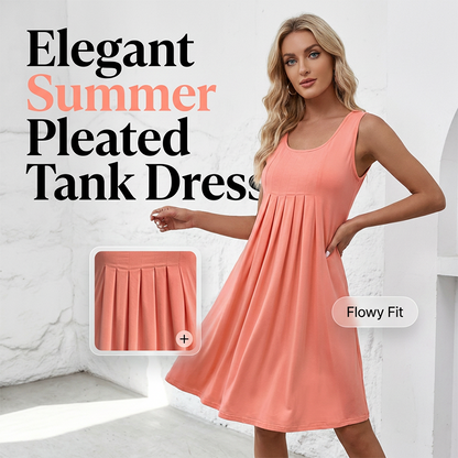 👗Dámské letní bez rukávů plisované šaty na ramínka☀️ Bezstarostný letní šik ☀️