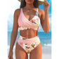 Damski Komplet Bikini z Kwiatowym Wzorem i Wysokim Stanem – Elegancki kwiatowy wzór