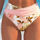 Damski Komplet Bikini z Kwiatowym Wzorem i Wysokim Stanem – Elegancki kwiatowy wzór