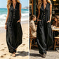 Damski Casual Jumpsuit z Dekoltem w Kształcie Litery V i Bez Rękawów