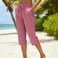 Letnie damskie spodnie capri w kratę