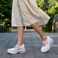 👟 Damskie oddychające buty typu slip-on na platformie – lekkie, wygodne i naturalnie powiększające wzrost – idealne na długie dni