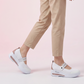 👟 Damskie oddychające buty typu slip-on na platformie – lekkie, wygodne i naturalnie powiększające wzrost – idealne na długie dni