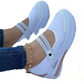 👟 Damskie oddychające buty typu slip-on na platformie – lekkie, wygodne i naturalnie powiększające wzrost – idealne na długie dni