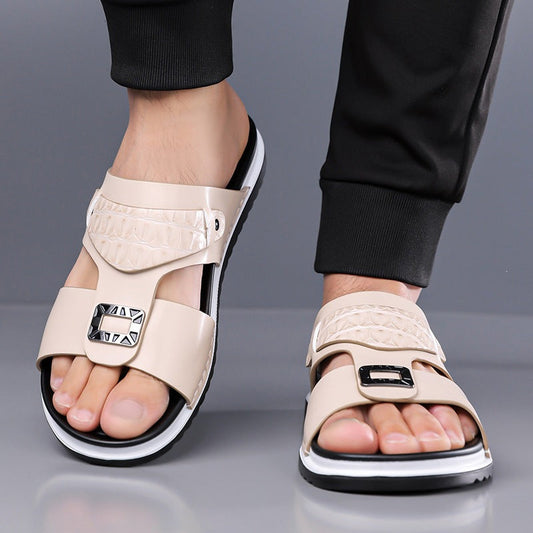 👞 Męskie sandały z ekoskóry na lato, lekkie na cały dzień