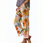 Damskie spodnie typu cropped z casualowym kwiatowym wzorem