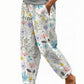 Damskie spodnie typu cropped z casualowym kwiatowym wzorem