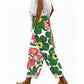 Damskie spodnie typu cropped z casualowym kwiatowym wzorem