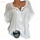 ✨Letní speciální nabídka 49% SLEVA!👚Elegantní dámský top s krajkovou výšivkou a výstřihem do V
