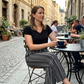 Casual Jumpsuit z szerokimi nogawkami w nadruku, z paskiem dla kobiet