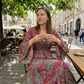 Damski boho kwiecista sukienka maxi