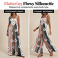 Damski Casual Jumpsuit o Szerokich Nogawkach z Nadrukiem