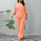 Women's Casual Top & Wide-Leg Pants Set