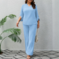 Women's Casual Top & Wide-Leg Pants Set