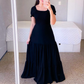Elegancka sukienka maxi z gumką dla kobiet - bez wysiłku elegancja na każdą okazję ☀️