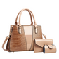 Zestaw 3 torebek damskich z wzorem krokodyla