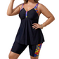 🌊😍Dámské volné tankini top a kraťasy plavky👙
