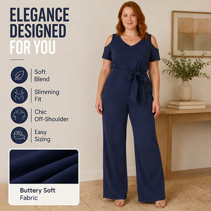 Women's Elegant Cold Shoulder Jumpsuit