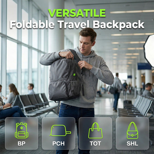 🎒 Skládací 3v1 cestovní taška – kombinace batohu, kabelky a nákupní tašky