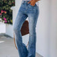 Džíny s bootcut střihem a kontrolou bříška