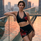🌺Hálós bikini set s volánky a šňůrkami